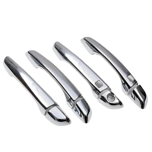 MZEER Für Toyota Für Proace 2017-2022 Außenteil Carbon Chrom Auto Türgriff Abdeckung Aufkleber Styling Zubehör(Silber,2 sensors) von MZEER