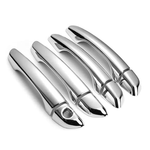 MZEER Für Toyota Für Proace 2017-2022 Außenteil Carbon Chrom Auto Türgriff Abdeckung Aufkleber Styling Zubehör(Silber,No sensors) von MZEER