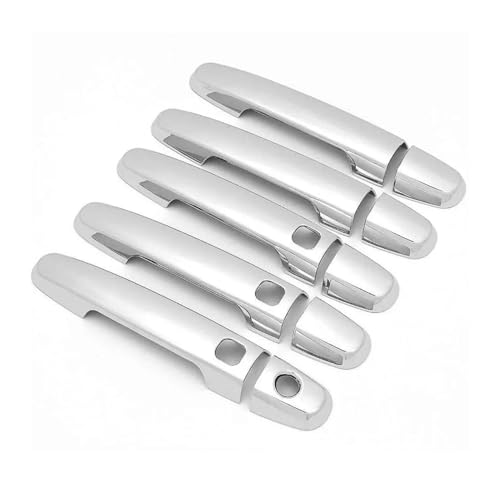 MZEER Für Toyota RAV4 RAV 4 2006-2013 Außen Teil Ersatz Carbon Chrom Auto Türgriff Abdeckungen Styling Zubehör(Silber,3 button) von MZEER