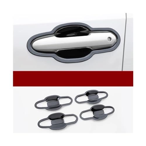 MZEER Für Toyota RAV4 RAV 4 XA50 Hybrid 2019-2023 Edelstahl Auto Außerhalb Tür Griff Schüssel Abdeckung Schutz Trim Zubehör(Black,B) von MZEER