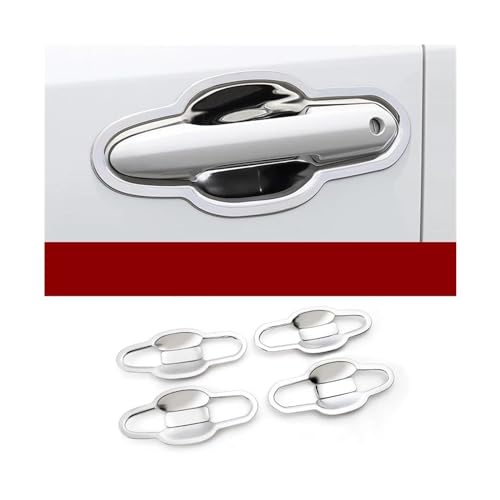 MZEER Für Toyota RAV4 RAV 4 XA50 Hybrid 2019-2023 Edelstahl Auto Außerhalb Tür Griff Schüssel Abdeckung Schutz Trim Zubehör(Silber,B) von MZEER