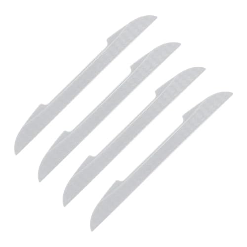 MZEER Kratzschutz, Stoßstangenschutz Griffabdeckung Schutzstreifen Auto-Seitentür-Kantenschutz 3D-Aufkleber, Auto-Styling, 4 Stück(Weiss) von MZEER