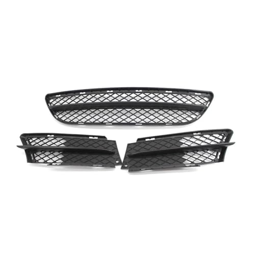 MZEER Kühlergrill Grill Vorderer Unterer Stoßfänger Kühlergrill-Set Für Die Untere Stoßstange Vorne Links Und Rechts Für B&MW E90/E91 Limousine 2005–2007 2005–2006 2007 2008(3pcs Set) von MZEER