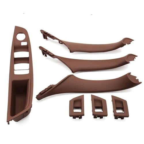 MZEER Pull Trim Abdeckung Ersatz Für F10 F11 F18 520 523 525 528 Auto Inneren Passagier Tür Panel Griff 51417225865 2 Stücke/7 Stücke Set(Red Brown,4 STÜCK) von MZEER