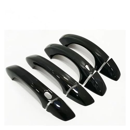 MZEER Schwarz Chrom Auto Außen Teil Türgriff Abdeckung Trim Aufkleber Styling Zubehör Für VW Für Golf 6 MK6 2009-2013(Black,2 button) von MZEER