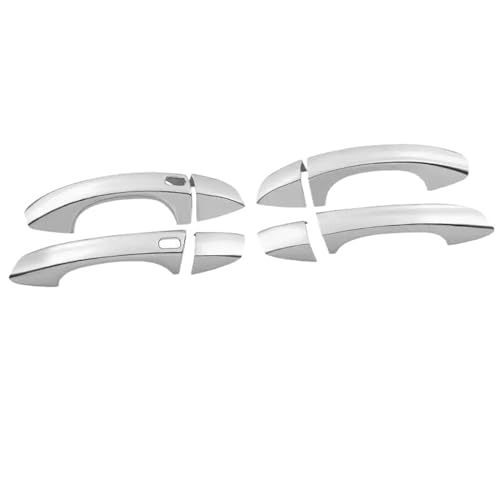 MZEER Schwarz Chrom Auto Außen Teil Türgriff Abdeckung Trim Aufkleber Styling Zubehör Für VW Für Golf 6 MK6 2009-2013(Silber,2 button) von MZEER