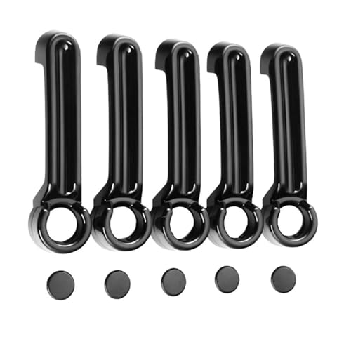 MZEER Schwarz Chrom Autotürgriffeinsätze Abdeckung Heckklappengriff Ersatzsatz Für Jeep Für Wrangler JK JKU Für Liberty 2007-2018(Black) von MZEER