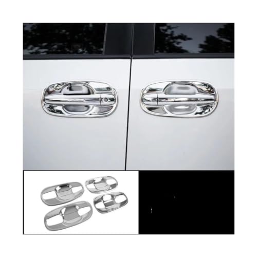 MZEER Trim Aufkleber Zubehör Edelstahl Außenteil Auto Türgriff Abdeckung Für Toyota Für Sienna 2011-2020(Silber,Bowl cover) von MZEER