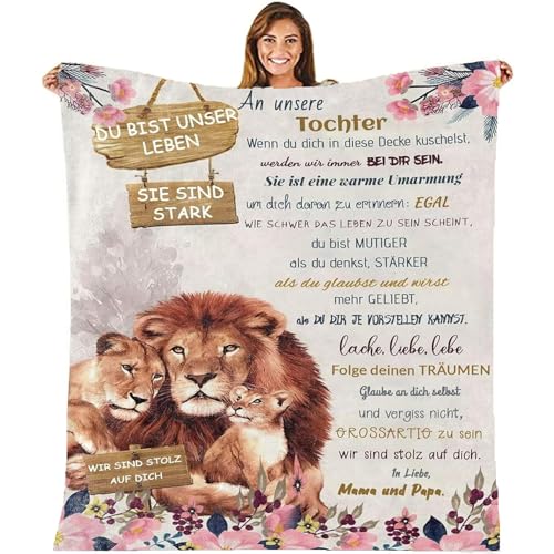 MZIEIU Personalisierte Decke Geschenke An unsere Tochter von Eltern, Mama und Papa zu Tochter Kuscheldecke Flauschige Geschenk,Mädchen Geburtstags Abschluss-Geschenke,Geschenk für Tochter MZIEIU Personalisierte Decke Geschenke An unsere Tochter von Eltern, Mama und Papa zu Tochter Kuscheldecke Flauschige Geschenk,Mädchen Geburtstags Abschluss-Geschenke,Geschenk für Tochter von MZIEIU
