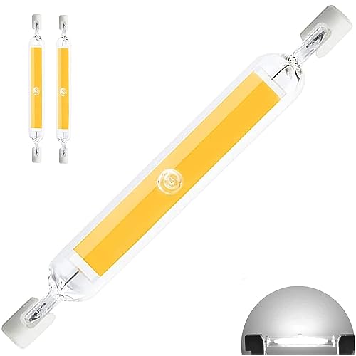 MZIEIU R7S LED 118mm Dimmbar,LED R7S 118mm 20W Leuchtmittel,Kaltweiß 6000K,LED COB Lampen 2000LM,Ersatz für 200W R7S Halogenlampen,AC 220V-240V,360° Strahlbeleuchtung,kein Flackern,2er Pack von MZIEIU