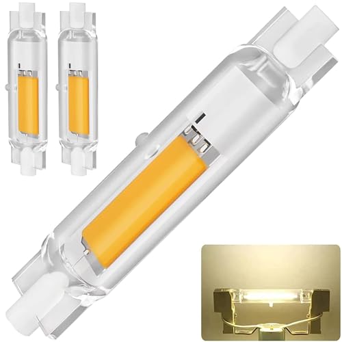 MZIEIU R7S LED 78mm Dimmbar Lampen,20W LED COB 78mm Ersatz für 200W J78mm Halogenstab,LED Glühbirne Naturweiß 4500K 2000LM,360°Abstrahlwinkel LED Stab,AC 220-240V,Kein Flackern,2er Pack von MZIEIU