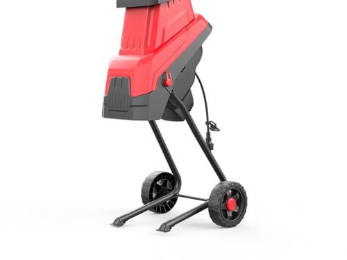 MZK Elektrischer Holzhacker mit 5,1 cm Futtertrichter, 60 l Auffangbeutel, 2 Klingen von MZK