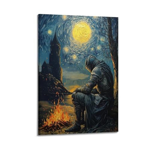 MZKSUERS Poster, Motiv: Ritter von The Bonfire, dekoratives Gemälde, Leinwand, Wandposter und Kunstdruck, moderne Familienschlafzimmer-Dekoration, Poster, 30 x 45 cm MZKSUERS Poster, Motiv: Ritter von The Bonfire, dekoratives Gemälde, Leinwand, Wandposter und Kunstdruck, moderne Familienschlafzimmer-Dekoration, Poster, 30 x 45 cm von MZKSUERS