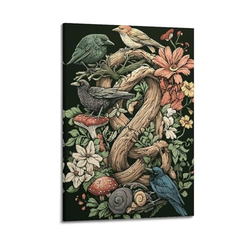 MZKSUERS Poster mit Vogelknoten auf der Natur im Herzen der Hütte, dekoratives Gemälde, Leinwand, Wandposter und Kunstdruck, moderne Familienschlafzimmer-Dekoration, Poster, 30 x 45 cm MZKSUERS Poster mit Vogelknoten auf der Natur im Herzen der Hütte, dekoratives Gemälde, Leinwand, Wandposter und Kunstdruck, moderne Familienschlafzimmer-Dekoration, Poster, 30 x 45 cm von MZKSUERS