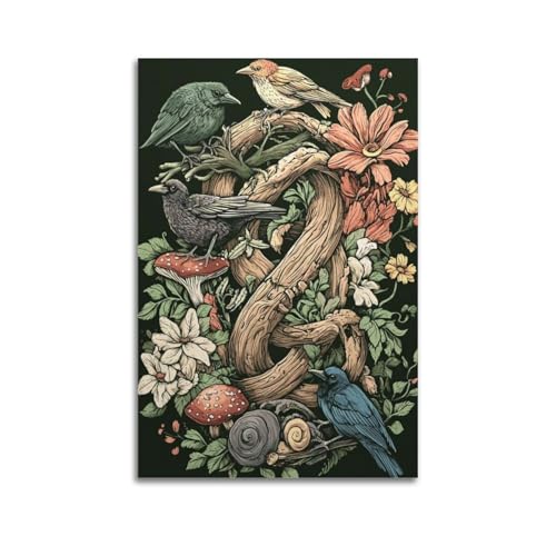 MZKSUERS Poster mit Vogelknoten auf der Natur im Herzen der Hütte, dekoratives Gemälde, Leinwand, Wandposter und Kunstdruck, moderne Familienschlafzimmer-Dekoration, Poster, 40 x 60 cm MZKSUERS Poster mit Vogelknoten auf der Natur im Herzen der Hütte, dekoratives Gemälde, Leinwand, Wandposter und Kunstdruck, moderne Familienschlafzimmer-Dekoration, Poster, 40 x 60 cm von MZKSUERS
