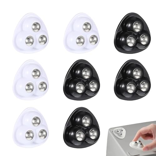 8 Stück selbstklebende Lenkrollen, 360° drehbar, Mini-Rollen für Möbel, montierbare Lenkrolle für kleine Möbel, Mülleimer, Box, Küchengeräte von MZOYOURO