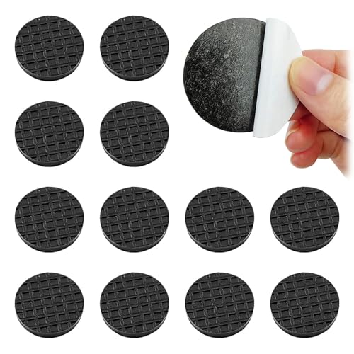 Gummi Möbel Pads 16 Stück Anti Rutsch Pads, Bodenschoner 40mm Rund Gummipads Selbstklebend for Tile Floors, Wood Laminate Floors von MZOYOURO