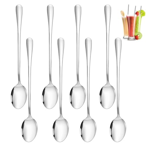 Latte Macchiato Löffel Set 8 Stück 19.5 cm, Eislöffel Lang Spülmaschinengeeignet für Eiskaffee Eistee Milchshake Eisbecher kühles Latte Macchiato Löffel Set 8 Stück 19.5 cm, Eislöffel Lang Spülmaschinengeeignet für Eiskaffee Eistee Milchshake Eisbecher kühles von MZOYOURO