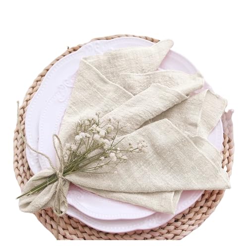 10 Stück Baumwoll-Stoffservietten, Gaze-Stoff, Blau, 30 x 30 cm, for Hochzeit, Party, Geburtstag, Geschirrtuch, Tisch, Dusche, Weihnachten(Ivory) von MZPOZB