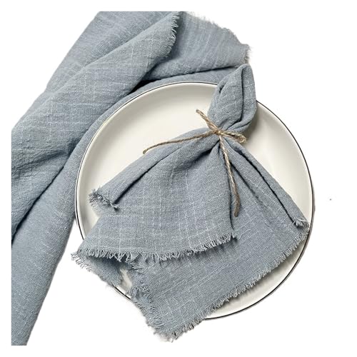 10 stücke 32x32cm Weihnachten Rot Gaze Baumwolle Stoff Servietten Wiederverwendbare Tee Handtuch Hochzeit Party Tisch Dekor Retro Grate Serviette(10pcs Dusty Gray) von MZPOZB