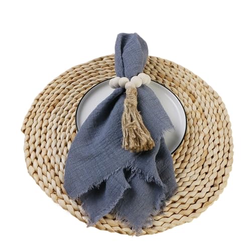 24 stücke 32x32 cm Gaze Baumwolle Serviette Wiederverwendbare Tee Handtuch Hochzeit Party Weihnachten Tisch Dekor Retro Grate servietten(24pcs Dark Grey) von MZPOZB