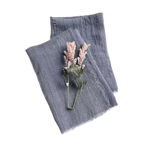 6 STÜCKE Servietten 32x32cm Baumwolltuch Gaze Retro Grat Rustikales Küchentuch Esstischset Hochzeitsfeier Leinenserviette Tischdekoration(6PCS Dark Grey) von MZPOZB