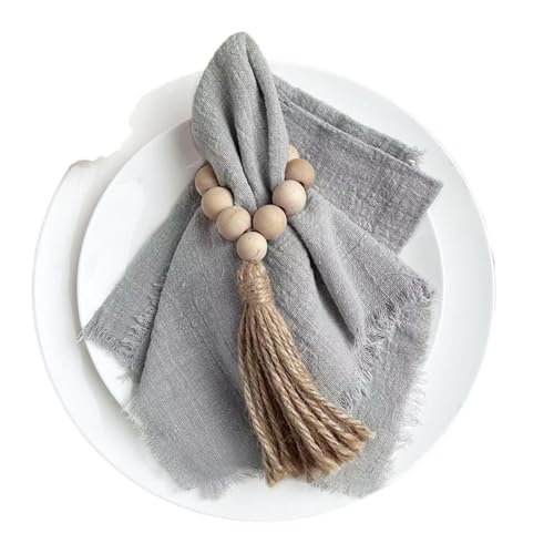 6 STÜCKE Servietten 32x32cm Baumwolltuch Gaze Retro Grat Rustikales Küchentuch Esstischset Hochzeitsfeier Leinenserviette Tischdekoration(6PCS Smoke Grey) von MZPOZB
