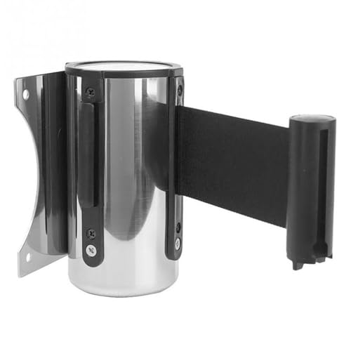 Absperrkordel 1 stücke Edelstahl Pfosten Warteschlange Versenkbare Band Barriere Wand Montieren Crowd Control 2m 3meter Handlaufseil(Black-2m) von MZPOZB