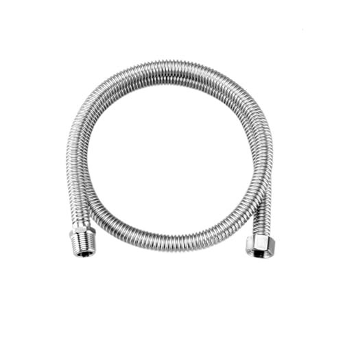 Brauseschlauch 10/20/30/40/50/60/80/100 cm Balg Verlängerungsrohr 1/2 Zoll 3/4 Zoll Stecker Weiblich 304 Edelstahl Warmwasserbereiter(20cm,1l2 Inch) von MZPOZB
