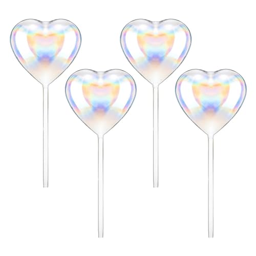 GießKugeln FüR Pflanzen 2/4Pcs Pflanze Wasser Dosen Automatische Selbst Bewässerung Globen Glas Pilz Herz Form Bewässerung Tropfer Gerät Hause Garten. Kleine Pflanzen GießKugeln ( Color : 4Pcs Heart ) von MZPOZB