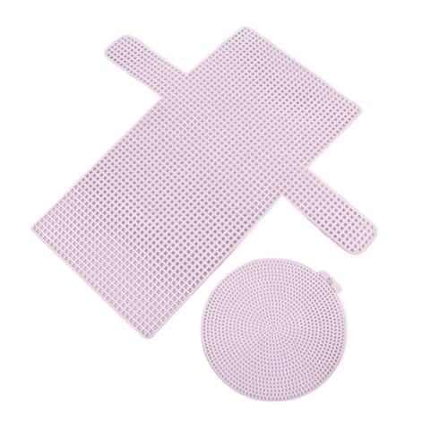 Kunststoffgitter 1 Set Gitterbrett for DIY-Tasche, Kunststoff-Strick- und Webhelfer, Strickblatt, einfaches Strickzubehör, Handtasche, weiße Netzabdeckung Kunststoffgitter Kreuzstich ( Color : 04 ) von MZPOZB