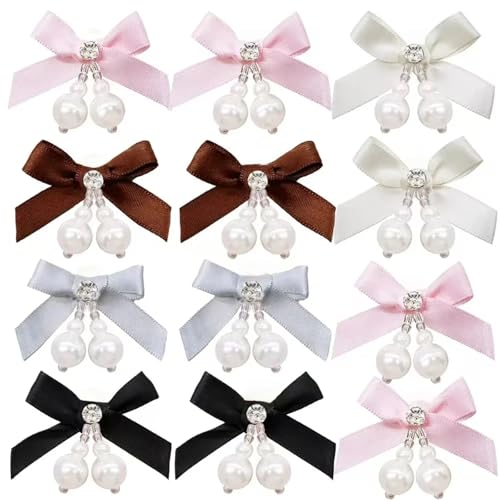 MZPOZB 10/20/30 stücke Größe 5cm x 3,5 cm Mini Perle Fliege Taille Krawatte Kleidung DIY Zubehör Schmuck Kleine Kopfbedeckungen(Mix Color,30pcs) von MZPOZB