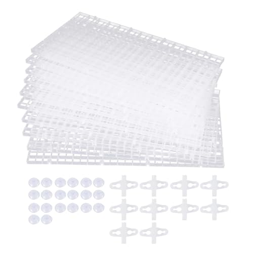 MZPOZB 10 Stück Aquarium-Teiler, Fischtank-Teiler, Filtergitter, Trenngitter, Tablett, Isolationsgitter mit 20 Saugnapf-Clips MZPOZB 10 Stück Aquarium-Teiler, Fischtank-Teiler, Filtergitter, Trenngitter, Tablett, Isolationsgitter mit 20 Saugnapf-Clips von MZPOZB