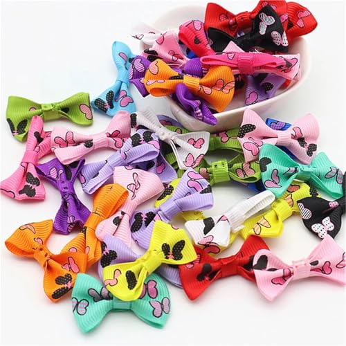 MZPOZB 100 stücke Band Bogen Haar Zubehör DIY Handgemachte Mädchen Clip Haarnadel 2cm x 3,5 cm(Color-05) von MZPOZB