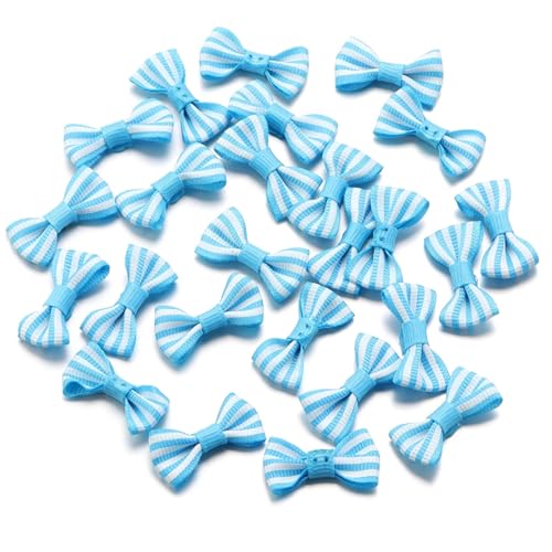 MZPOZB 100Pcs Bogen Handmade Home Hochzeit Party Decor Bowknot Bänder Nähen DIY Kleidung Dekorationen Zubehör(Blue) von MZPOZB