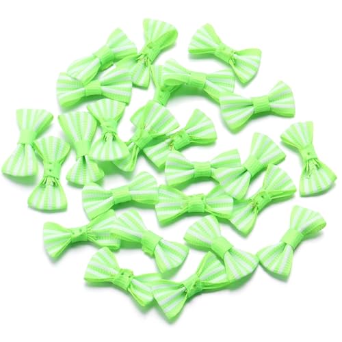 MZPOZB 100Pcs Bogen Handmade Home Hochzeit Party Decor Bowknot Bänder Nähen DIY Kleidung Dekorationen Zubehör(Light Green) von MZPOZB