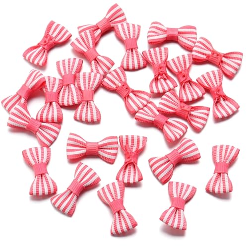 MZPOZB 100Pcs Bogen Handmade Home Hochzeit Party Decor Bowknot Bänder Nähen DIY Kleidung Dekorationen Zubehör(Light Red) von MZPOZB