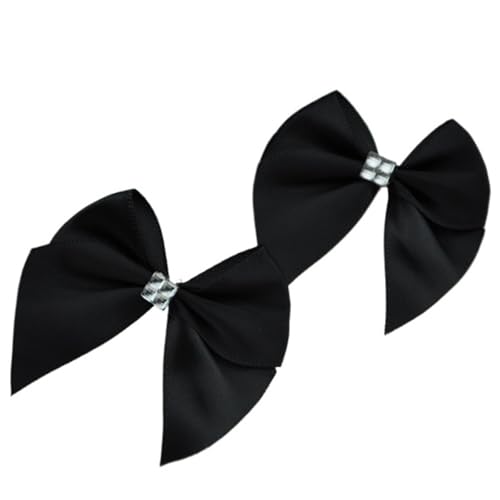 MZPOZB 20PC Ribbon Bows Flower The Strass Applikationen Nähen Handwerk(Black) von MZPOZB