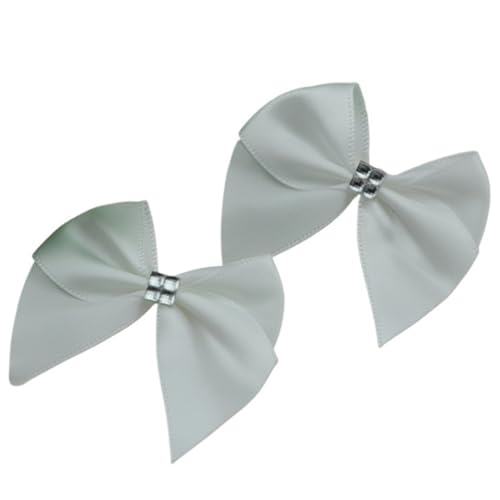 MZPOZB 20PC Ribbon Bows Flower The Strass Applikationen Nähen Handwerk(White) von MZPOZB