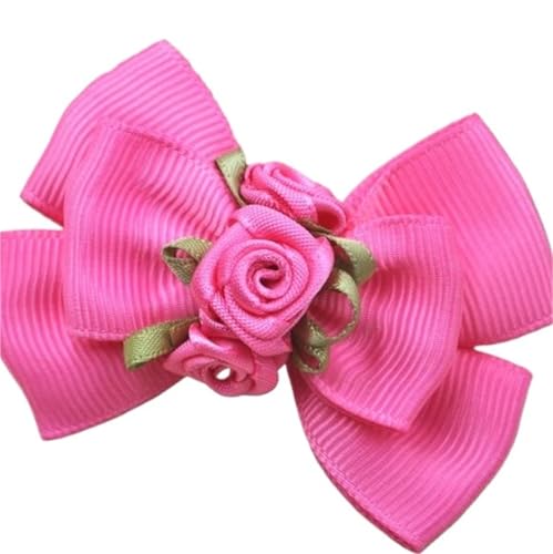 MZPOZB 4 Pcs Mix Schöne Rose Bogen Applique Hochzeit Handwerk Blumen Dekoration(Rose) von MZPOZB