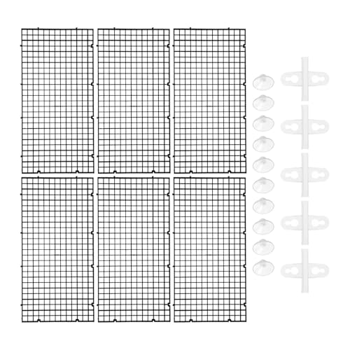 MZPOZB 6Pcs Schwarz Fisch Tank Teiler Set Grid Partition Separator Aquarium Lieferungen Pet Produkte Boden Tablett MZPOZB 6Pcs Schwarz Fisch Tank Teiler Set Grid Partition Separator Aquarium Lieferungen Pet Produkte Boden Tablett von MZPOZB
