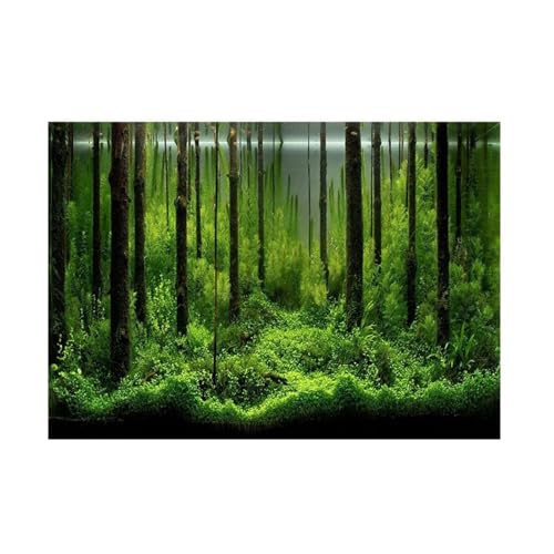 MZPOZB Juwel Rückwand 3D doppelseitige Aquarium Landschaft Aufkleber Poster Aquarium Ozean Meer Pflanzen Hintergrund Aufkleber Dekoration Aquarium Zubehör(61x30cm) von MZPOZB
