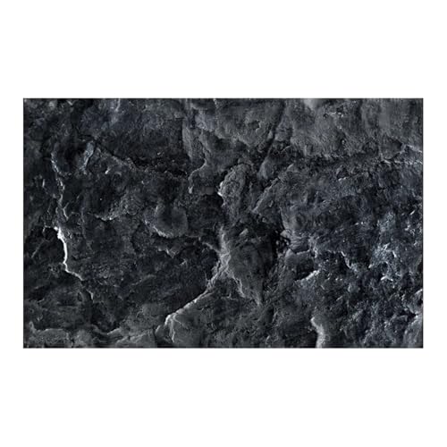 MZPOZB Juwel Rückwand Aquarium-Hintergrundaufkleber, schwarzes Steinkorn, Poster, Aquarium-Dekoration, Selbstklebende Tapete, 3D-Hintergrund(54x122cm) von MZPOZB