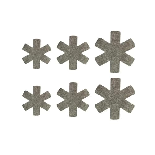 MZPOZB Pfannenschoner Topflappen-Set, rutschfeste Pfanne/Topfteiler, 6-teiliges multifunktionales Pfannenschutz-Set for Stapeln von Kochgeschirr, rutschfest for Glas(Grey) von MZPOZB