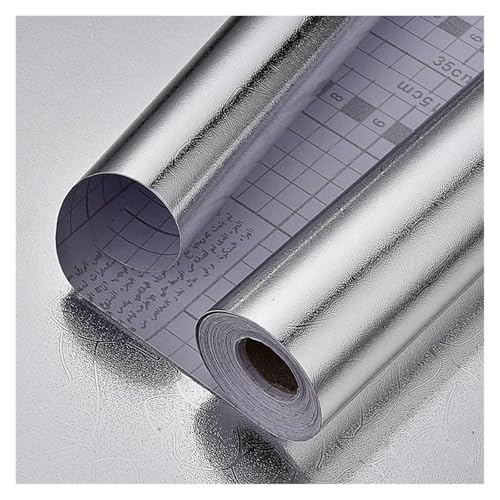MZPOZB Wandschutzfolie Klebefolien Metallstruktur, wasserdicht und ölbeständig, 40 cm, Gold- Silber-Kontaktpapier, Selbstklebender Aufkleber for Küchenschränke Arbeitsplatten(Color6,40cmX20m) von MZPOZB
