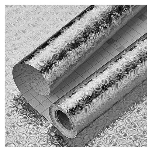MZPOZB Wandschutzfolie Klebefolien Metallstruktur, wasserdicht und ölbeständig, 40 cm, Gold- Silber-Kontaktpapier, Selbstklebender Aufkleber for Küchenschränke Arbeitsplatten(Color8,40cmX10m) von MZPOZB