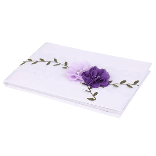 MZPOZB Weiß Satin Lila Floral Hochzeit Gast Signieren Buch Unterschrift Rezeption Schreibtisch liefert MZPOZB Weiß Satin Lila Floral Hochzeit Gast Signieren Buch Unterschrift Rezeption Schreibtisch liefert von MZPOZB