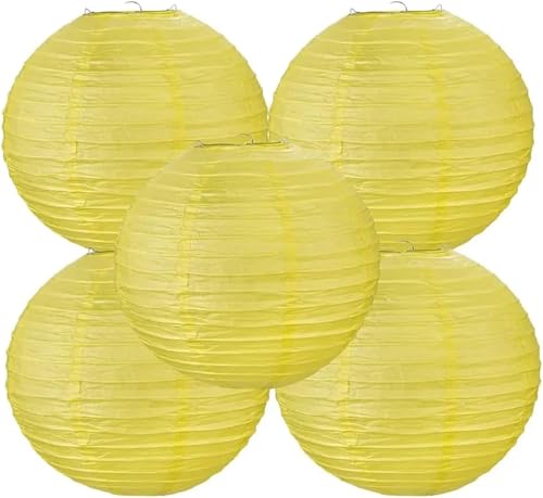 Papierlaternen im chinesischen Stil, 10er-Set, geeignet for Partydekorationen von 6-16 Zoll Papierlaternen(Lemon yellow,6inch) von MZPOZB