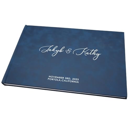 Personalisiertes Hochzeitsgästebuch, Personalisiertes Gästebuch, Mr. und Mrs. Nachricht, Verlobung, Geburtstagsparty(Blue-01) von MZPOZB