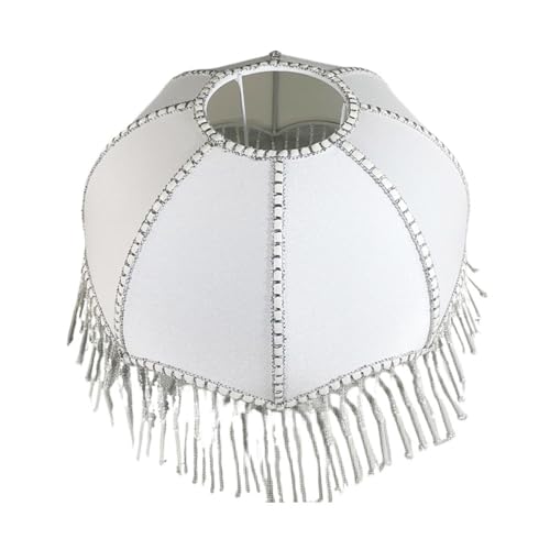 Retro Lampenschirm Regenschirm Form Tuch Kronleuchter Wand Lampe Abdeckung Mit Quasten Tuch Lampenschirm(Color-01) von MZPOZB